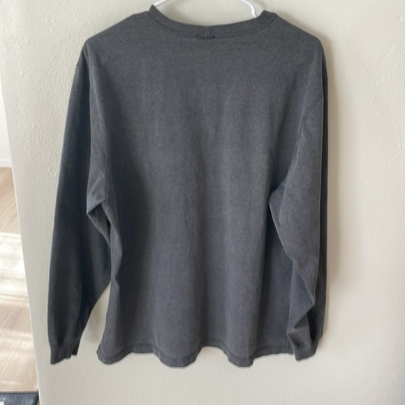 Ladies Cross Creek Gray 100% Cotton Long Sleeve T Shirt - Picture 3 of 7